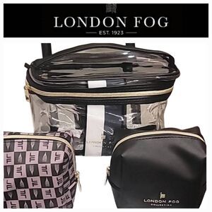 London Fog 3-Piece Nested Cosmetic Travel Bags